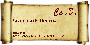 Csjernyik Dorina névjegykártya