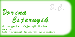 dorina csjernyik business card